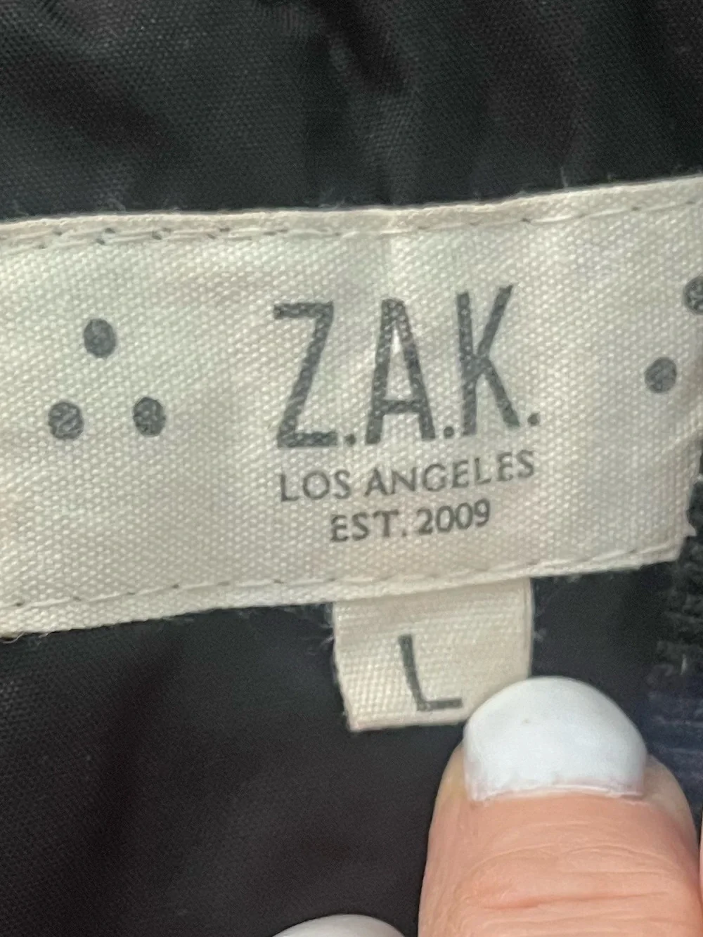 ZAK men’s black bomber jacket